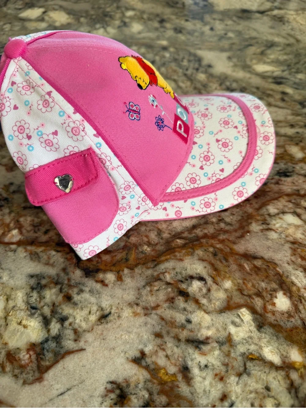 Disney Pink Winnie the Pooh Floral Kids Cap